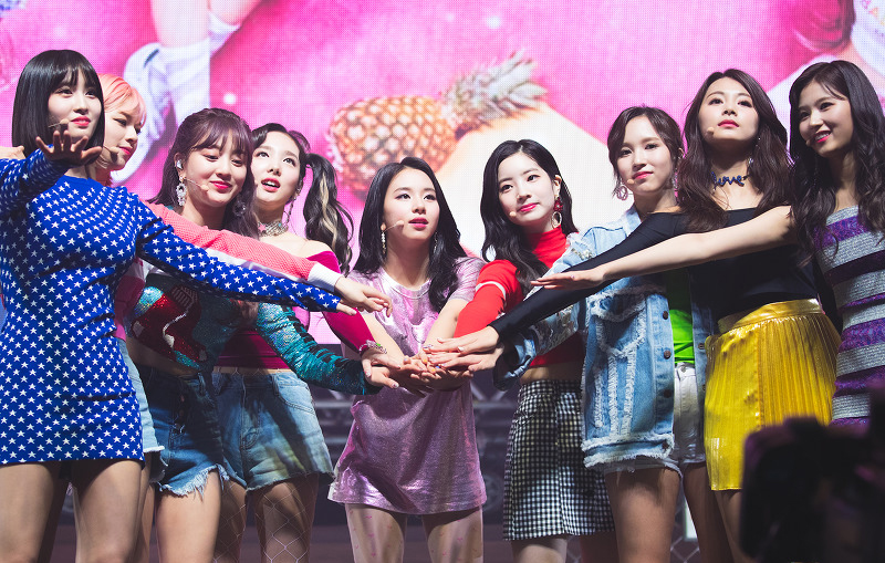 Twice in a showcase on April 9, 2018.