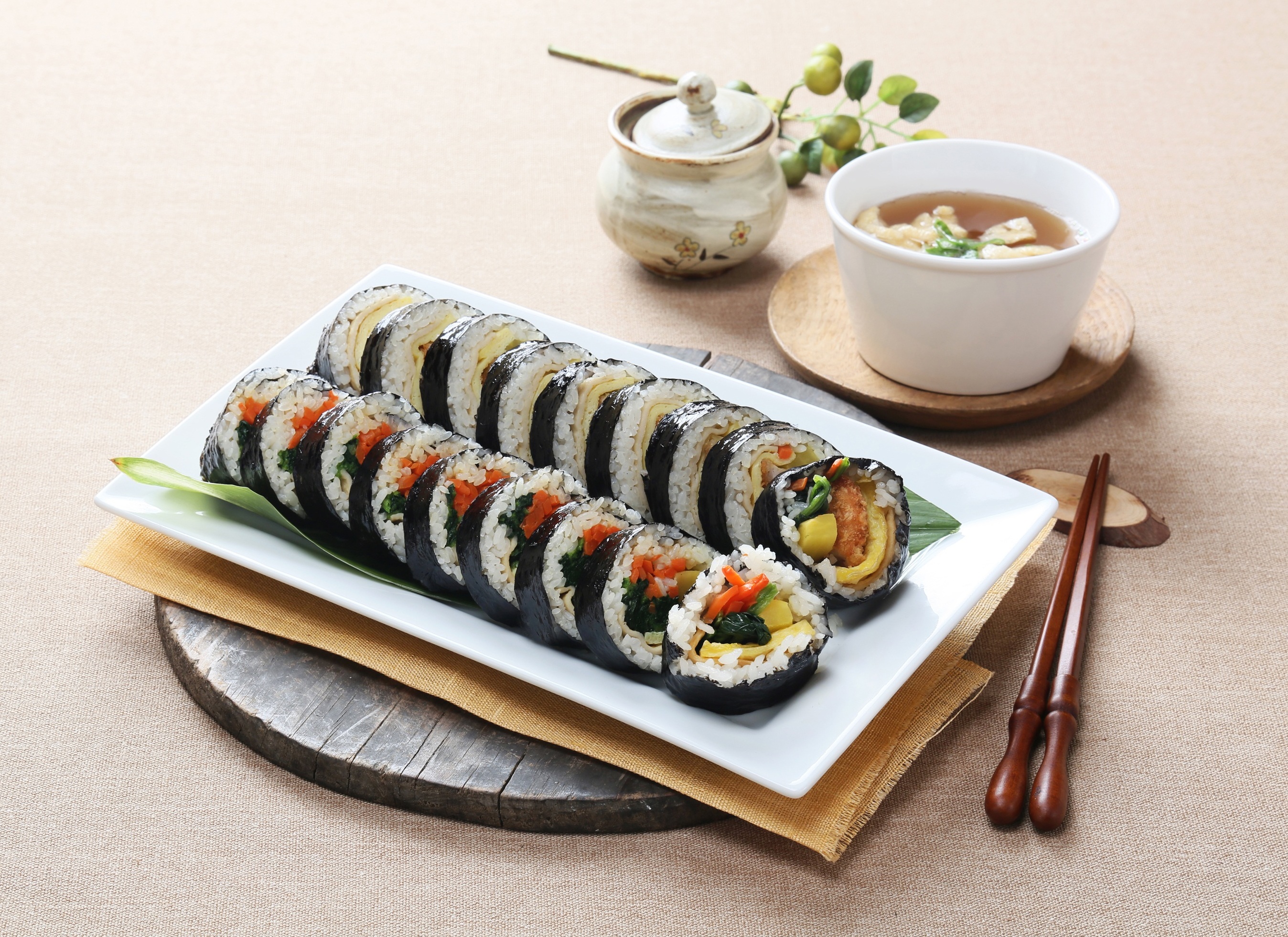 Gimbap, Korean seaweed rolls