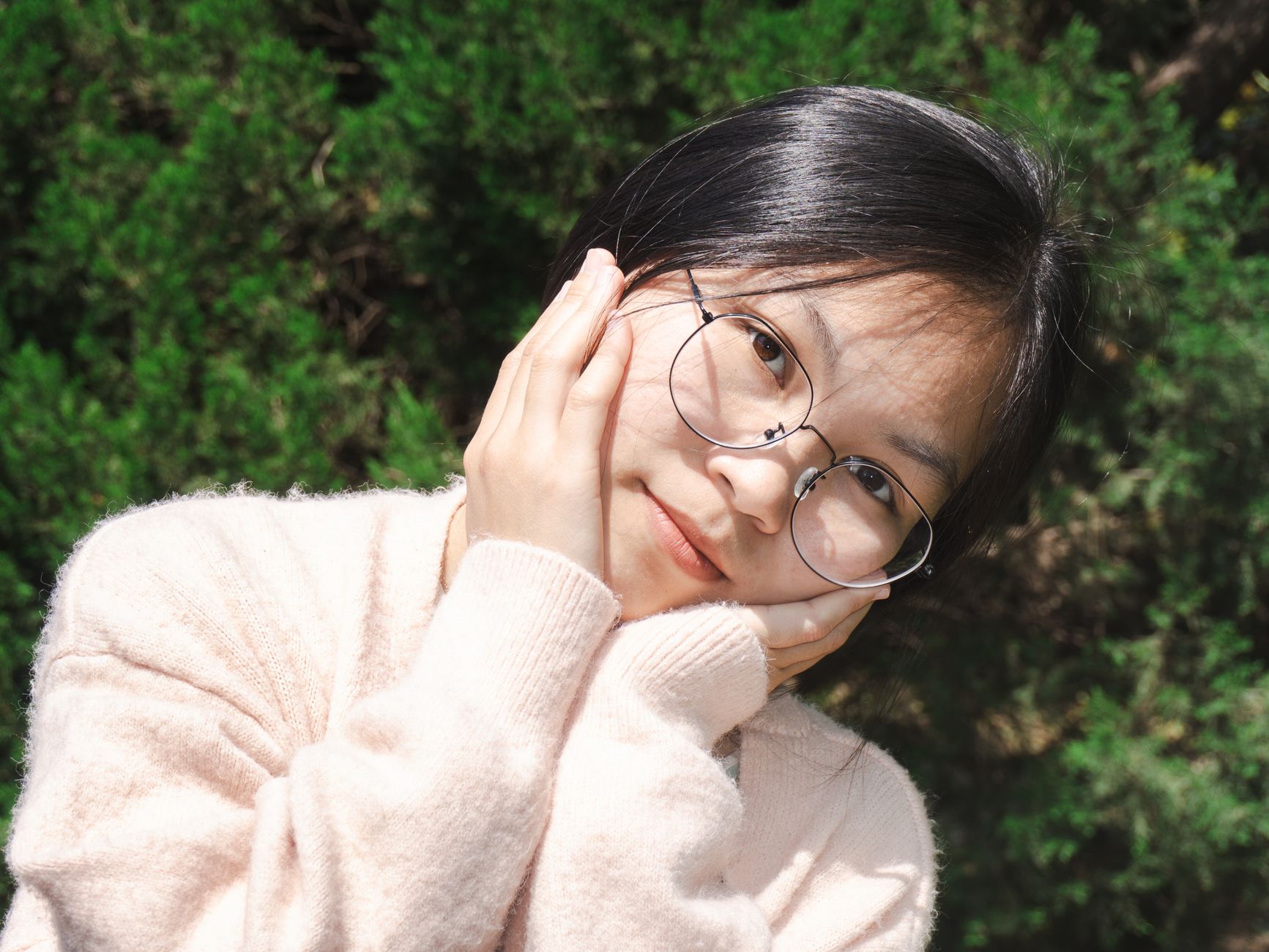 A woman with fresh, healthy-looking skin after a skincare routine.